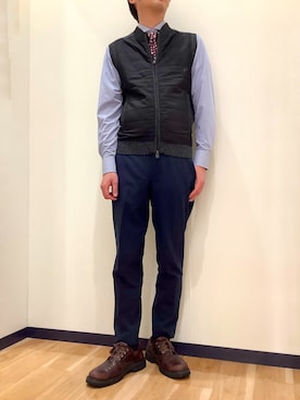 「アイテム（ビジネスシャツ）」を使った、BRICK HOUSE by Tokyo Shirts 盛岡南イオンモール店さん（メンズ・175cm）の秋コーディネート