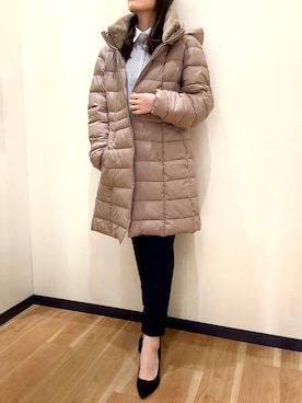 「アイテム（ビジネスシャツ）」を使った、BRICK HOUSE by Tokyo Shirts 盛岡南イオンモール店さん（レディース・163cm）の冬コーディネート