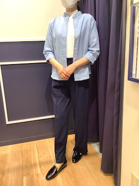「スタンドカラー」｜BRICK HOUSE by Tokyo Shirts 盛岡南イオンモール店さん（レディース・163cm）の春コーディネート