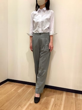 「アイテム（ビジネスシャツ）」を使った、BRICK HOUSE by Tokyo Shirts 盛岡南イオンモール店さん（レディース・161cm）の夏コーディネート