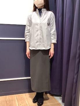 「スタンドカラー」｜BRICK HOUSE by Tokyo Shirts 盛岡南イオンモール店さん（レディース・161cm）の春コーディネート
