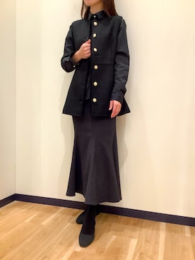 「アイテム（ビジネスシャツ）」を使った、BRICK HOUSE by Tokyo Shirts 盛岡南イオンモール店さん（レディース・161cm）の冬コーディネート