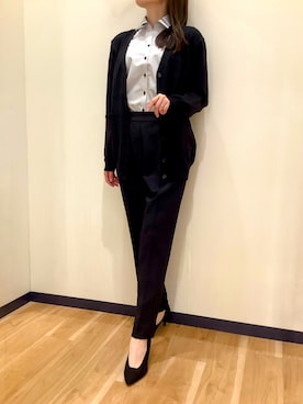 「アイテム（ビジネスシャツ、グレー系）」を使った、BRICK HOUSE by Tokyo Shirts 盛岡南イオンモール店さん（レディース・163cm）の秋コーディネート