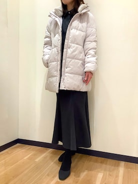 「アイテム（ビジネスシャツ）」を使った、BRICK HOUSE by Tokyo Shirts 盛岡南イオンモール店さん（レディース・161cm）の冬コーディネート