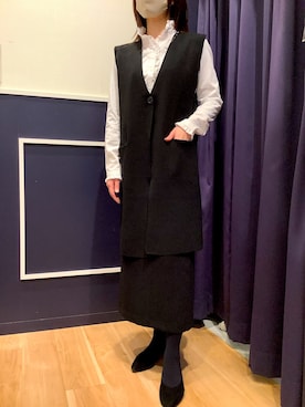 「オフィススタイル」｜BRICK HOUSE by Tokyo Shirts 盛岡南イオンモール店さん（レディース・161cm）の冬コーディネート