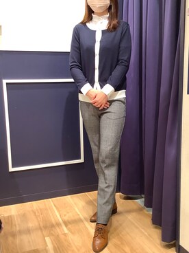 「BRICK HOUSE by TOKYO SHIRT」｜「アイテム（アンサンブル）」を使った、BRICK HOUSE by Tokyo Shirts 盛岡南イオンモール店さん（レディース・161cm）の冬コーディネート