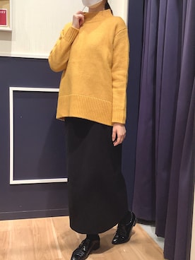 「UNIQLO（ユニクロ）のアイテム（スカート）」を使った、BRICK HOUSE by Tokyo Shirts 盛岡南イオンモール店さん（レディース・163cm）の秋コーディネート