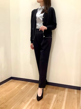 「アイテム（ビジネスシャツ）」を使った、BRICK HOUSE by Tokyo Shirts 盛岡南イオンモール店さん（レディース・163cm）の秋コーディネート