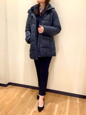 「アイテム（ビジネスシャツ）」を使った、BRICK HOUSE by Tokyo Shirts 盛岡南イオンモール店さん（レディース・163cm）の冬コーディネート