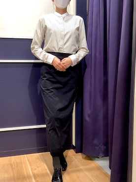 「アイテム（ビジネスシャツ、ベージュ系）」を使った、BRICK HOUSE by Tokyo Shirts 盛岡南イオンモール店さん（メンズ・160cm）の秋コーディネート