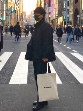 「マルジェラ」｜「アイテム（ブルゾン）」を使った、taKa_さん（メンズ・176cm）の冬コーディネート