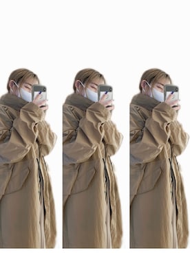 「Uiscel（ユイセル）のアイテム（モッズコート）」を使った、ayakaさん（レディース・163cm）の冬コーディネート