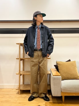 「EKAL（エカル）のアイテム」を使った、小林優介さん（メンズ・177cm）の秋コーディネート