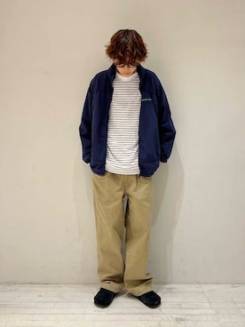 「FORK&SPOON（フォークアンドスプーン）のFORK&SPOON　フレンチドリルピグメントチノパンツ（その他パンツ）」を使った、suke さん（メンズ・177cm）の冬コーディネート