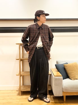「EKAL（エカル）のアイテム」を使った、小林優介さん（メンズ・177cm）の夏コーディネート