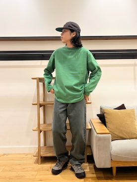 「EKAL（エカル）のアイテム」を使った、小林優介さん（メンズ・177cm）の秋コーディネート