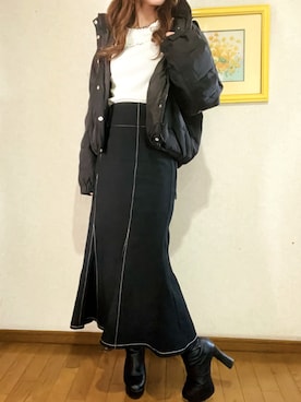 「one way（ワンウェイ）のアイテム（ジャケット/アウター）」を使った、yuuma(ゆうま)さん（レディース・162cm）の冬コーディネート