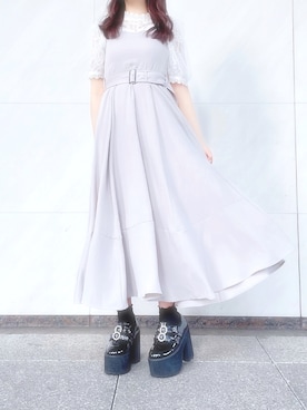 「titty＆Co. PETIT by poyo（ティティーアンドコープティバイポヨ）のアイテム（シャツ/ブラウス）」を使った、norika🌙🤍さん（レディース・158cm）の春コーディネート