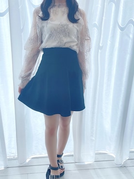 「titty＆Co. PETIT by poyo（ティティーアンドコープティバイポヨ）のアイテム（シャツ/ブラウス）」を使った、norika🌙🤍さん（レディース・158cm）の夏コーディネート