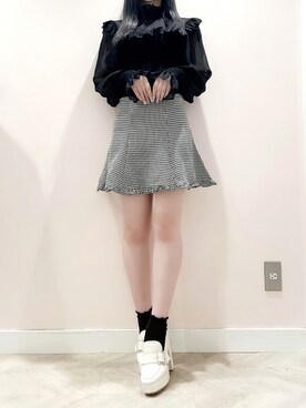 「titty＆Co. PETIT by poyo（ティティーアンドコープティバイポヨ）のアイテム（シャツ/ブラウス）」を使った、norika🌙🤍さん（レディース・158cm）の秋コーディネート