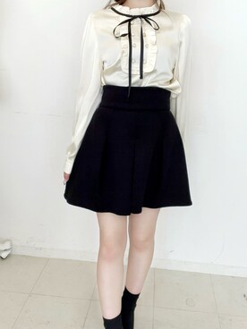 「titty＆Co. PETIT by poyo（ティティーアンドコープティバイポヨ）のアイテム（シャツ/ブラウス）」を使った、norika🌙🤍さん（レディース・158cm）の秋コーディネート