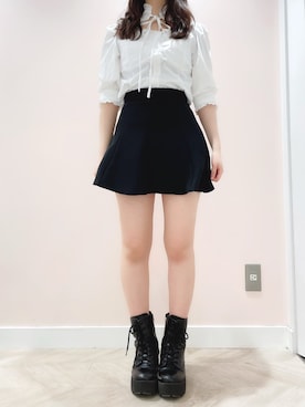 「titty＆Co. PETIT by poyo（ティティーアンドコープティバイポヨ）のアイテム（シャツ/ブラウス）」を使った、norika🌙🤍さん（レディース・158cm）の春コーディネート