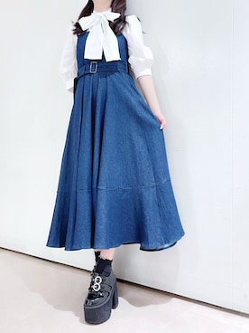 「titty＆Co. PETIT by poyo（ティティーアンドコープティバイポヨ）のアイテム（シャツ/ブラウス）」を使った、norika🌙🤍さん（レディース・158cm）の春コーディネート