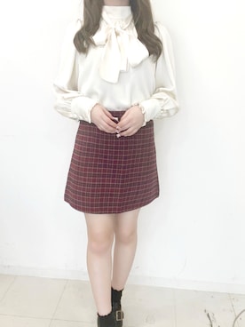 「titty＆Co. PETIT（ティティアンドコープティ）のアイテム（スカート）」を使った、norika🌙🤍さん（レディース・158cm）の秋コーディネート