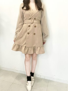 「TITTY&CO.（ティティーアンドコー）のアイテム（ジャケット/アウター）」を使った、norika🌙🤍さん（レディース・158cm）の秋コーディネート