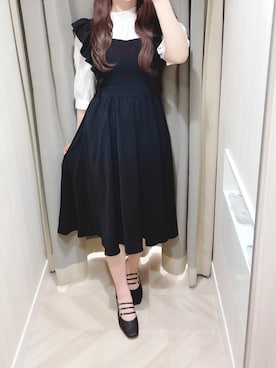 「titty＆Co. PETIT by poyo（ティティーアンドコープティバイポヨ）のアイテム（シャツ/ブラウス）」を使った、norika🌙🤍さん（レディース・158cm）の春コーディネート