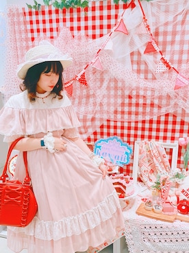 「axes femme（アクシーズファム）のアイテム（バッグ）」を使った、Midoriさん（レディース・153cm）の夏コーディネート