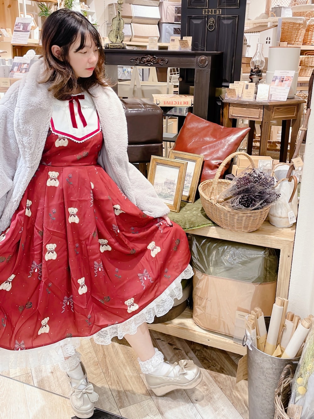 axes femme - axes femme kawaii トランプコート 赤 未使用の