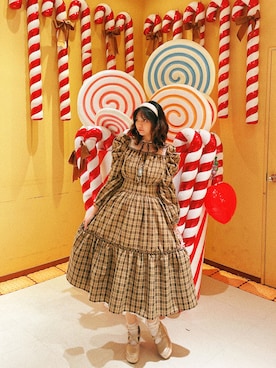「axes femme POETIQUE（アクシーズファムポエティック）のアイテム（ワンピース/ドレス）」を使った、Midoriさん（レディース・153cm）の冬コーディネート