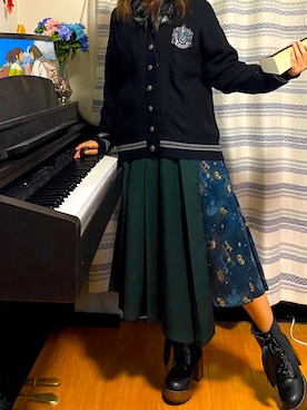 「axes femme（アクシーズファム）のアイテム（カーディガン/ボレロ）」を使った、Midoriさん（レディース・153cm）の冬コーディネート