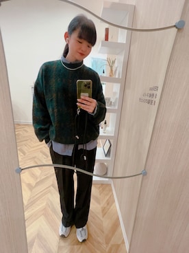 「らふこーで」｜「アイテム（スラックス）」を使った、yaaoimoさん（レディース・153cm）の秋コーディネート
