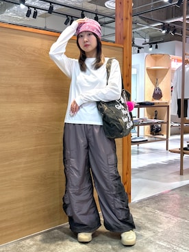 「アイテム（キーホルダー）」を使った、あんなさん（レディース・157cm）の秋コーディネート