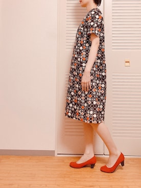 「SCROLLのアイテム」を使った、苔桃さん（レディース・160cm）の夏コーディネート