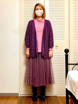 「SCROLLのアイテム」を使った、苔桃さん（レディース・160cm）の冬コーディネート