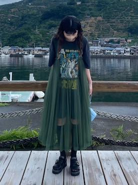 「SANSeLF（サンセルフ）のアイテム」を使った、白石さん（レディース・158cm）の夏コーディネート