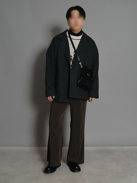 「アイテム（チェスターコート）」を使った、SYOUYAさん（メンズ・173cm）の冬コーディネート