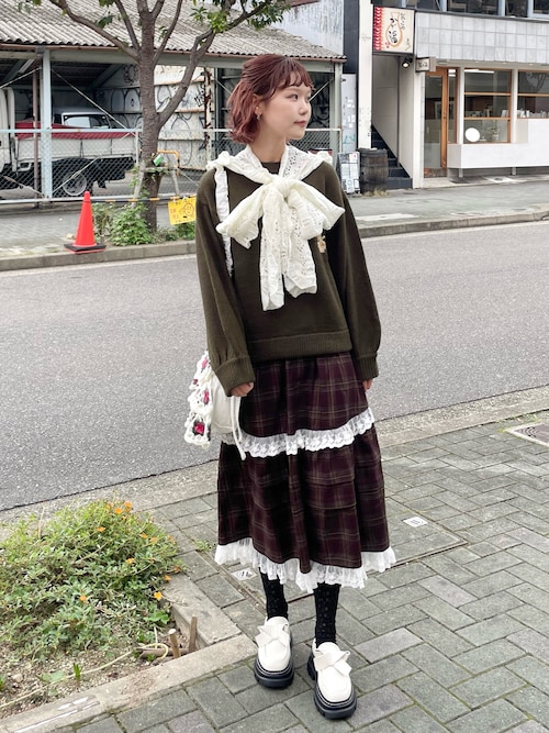 merry jenny トップス メリージェニー セール】bear yoke knit tops