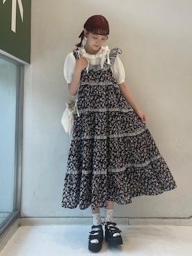 「merry jenny（メリージェニー）のアイテム（ワンピース/ドレス）」を使った、ayuさん（レディース・166cm）の夏コーディネート
