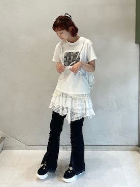 「merry jenny（メリージェニー）のアイテム」を使った、ayuさん（レディース・166cm）の夏コーディネート