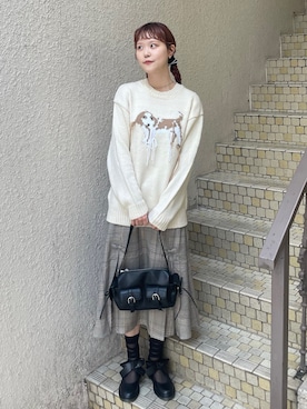 「merry jenny（メリージェニー）のアイテム（バレエシューズ）」を使った、ayuさん（レディース・166cm）の秋コーディネート