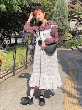 「merry jenny（メリージェニー）のアイテム（ニットキャップ/ビーニー）」を使った、ayuさん（レディース・166cm）の秋コーディネート