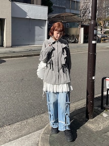 merry jennyシャツブラウスbon bon ribbon shirt merry jenny（メリージェニー） ブラウス シャツ bon bon ribbon shirt