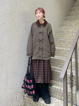 「アイテム（ワンピース/ドレス）」を使った、ayuさん（レディース・166cm）の秋コーディネート