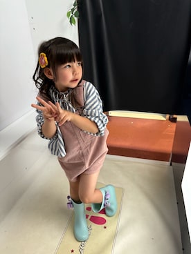 「アイテム（レインシューズ）」を使った、himi0606さん（キッズ・110cm）の秋コーディネート