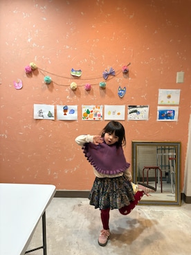 「アイテム（タイツ/ストッキング）」を使った、himi0606さん（キッズ・110cm）の秋コーディネート