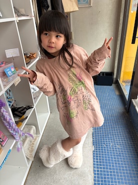 「アイテム（ブーツ）」を使った、himi0606さん（キッズ・110cm）の秋コーディネート